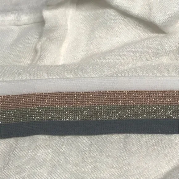 Vintage Havana Sparkle Stripes Tie Front Crop Top N0302 - Picture 7 of 12